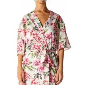 SHOW ME YOUR MUMU Pink Roses Floral Robe Nightgown Weekend Casual Floral OS S M
